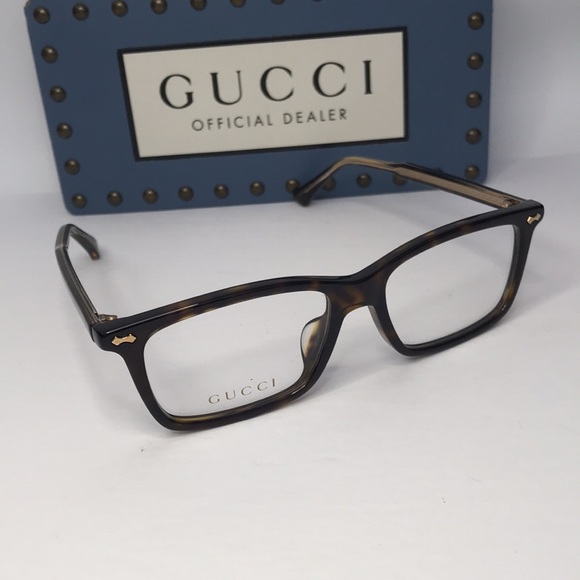 Auth - New - Gucci GG0191OA 006 HAVANA HAVANA TRANSPARENT MEN OPTICAL EYEGLASSES - Picture 5 of 16